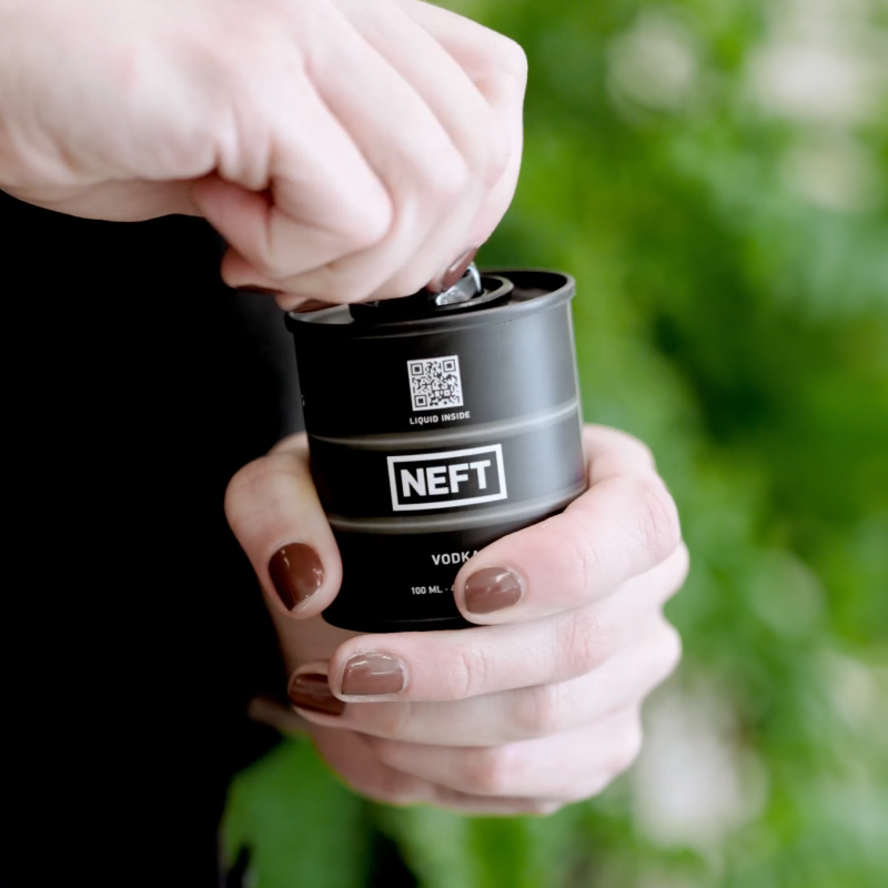 NEFT Vodka Black Mini Barrel 100ml